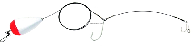 Picture of Sea Striker King Float Rig, 4" Red/White Float 80# Coated Wire, 8/O Hook With 2/0 Treble