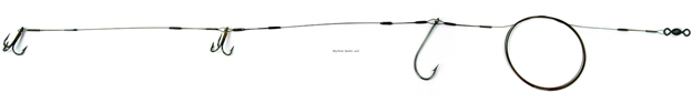 Picture of Sea Striker Live Bait King Rig, 5' 60Lb Wire 5/0 Bait Hook, 2-#4 4X Strong Trebles DPKR