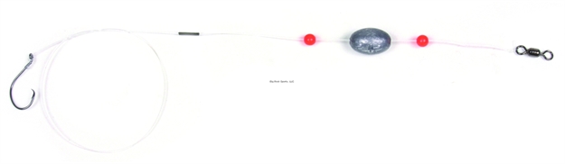 Picture of Sea Striker Mono Ready Rig, 1/0 Circle Hook, 17" 40 LB Mono, 1Oz Egg Sinker, 2Pk