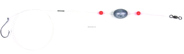Picture of Sea Striker Mono Ready Rig, 1/0 Circle Hook, 17" 40 LB Mono, 2Oz Egg Sinker, 2Pk