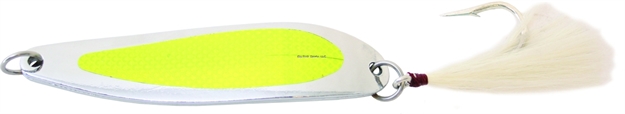 Picture of Sea Striker Nickel Prism Casting Spoon, With Single Hook Bucktail, 5 Oz, Chartreuse Prism