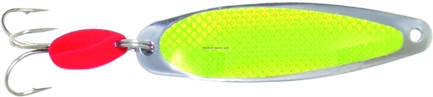 Picture of Sea Striker Nickel Prism Casting Spoon With Teaser Tab, 1/2 Oz, 2 3/4", Chartreuse Prism