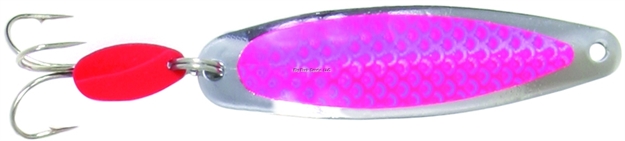 Picture of Sea Striker Nickel Prism Casting Spoon With Teaser Tab, 1/2 Oz, 2 3/4", Pink Prism