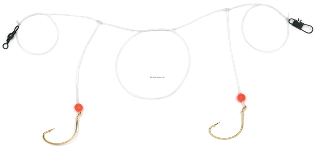 Picture of Sea Striker Pompano Rig, 2-Drop, #4 Gold Wide Gap Hooks