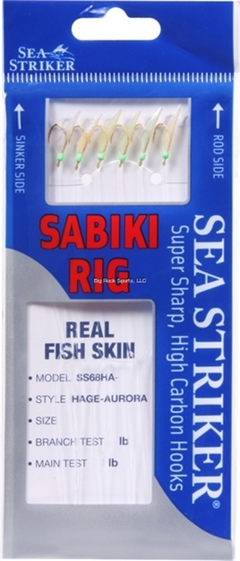 Picture of Sea Striker Pro Sabiki Rig Hage-Aurora Glow Finish Sz4 (Sz 16 Us)