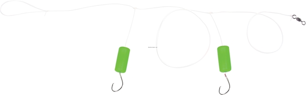 Picture of Sea Striker Pro Series Fluorocarbon Spot/Kingfish/Pompano Rig #2 Circle Hooks Flo Green Floats