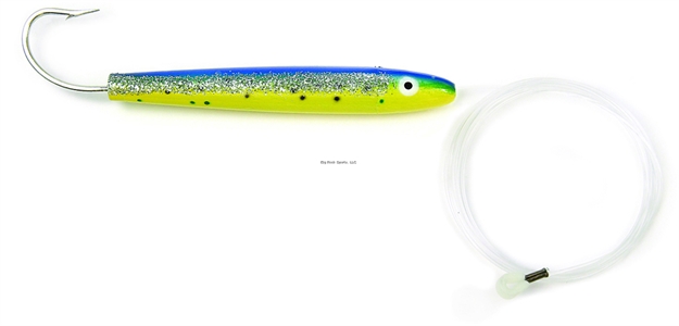 Picture of Sea Striker Rigged Cedar Plug, 4", 8/0 Hook, 8 FT 100 LB Mono Leader, Dorado