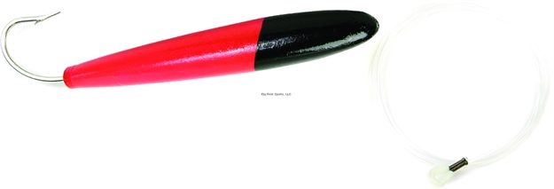 Picture of Sea Striker Rigged Cedar Plug, 6", 10/0 Hook, 8 FT 150 LB Mono Leader, Black/Pink