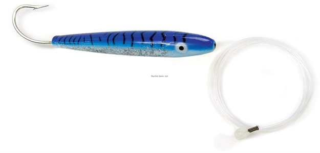 Picture of Sea Striker Rigged Cedar Plug, 6", 10/0 Hook, 8 FT 150 LB Mono Leader, Blue Mackerel
