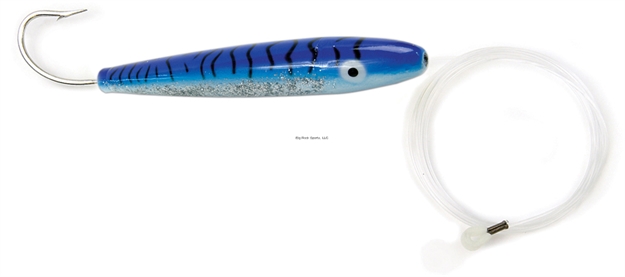 Picture of Sea Striker Rigged Cedar Plug, 8", 10/0 Hook, 8 FT 150 LB Mono Leader, Blue Mackerel
