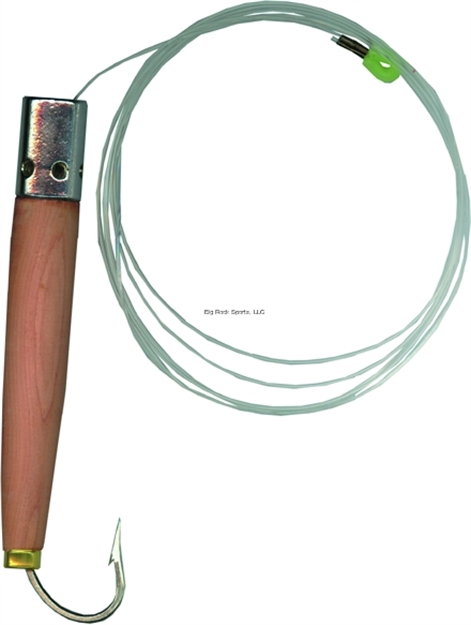 Picture of Sea Striker Rigged Jet Head Cedar Plug, 6", 10/0 Hook, 8 FT 150 LB Mono Leader, Natural
