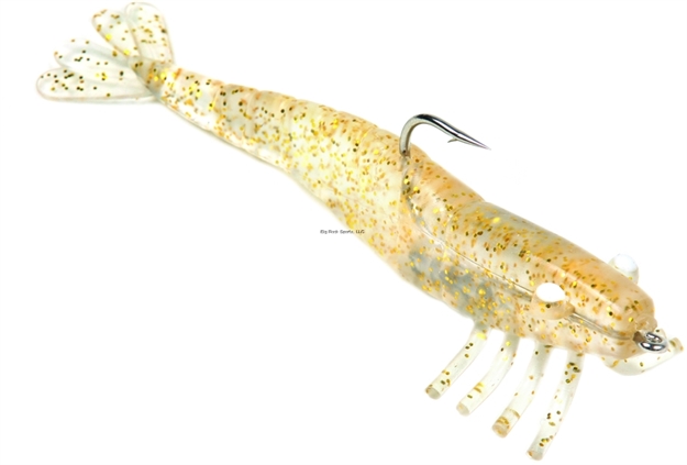 Picture of Sea Striker Rigged Shrimp, 3", 1/4 Oz, Gold Glitter, 3/Pack