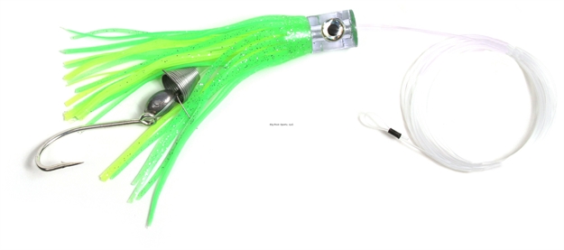Picture of Sea Striker Sea Scoundrel Ballyhoo Rig, 6", 7/0 Hook, 1/2 OZ Egg Lead, Fluorescent Green/Chartreuse/Silver Flake