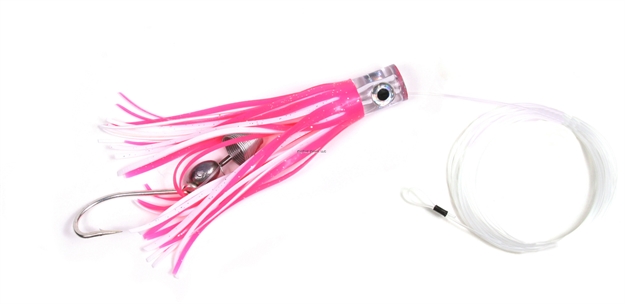 Picture of Sea Striker Sea Scoundrel Ballyhoo Rig, 6", 7/0 Hook, 1/2 OZ Egg Lead, Pink/White/Silver Flake