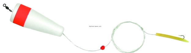 Picture of Sea Striker Snapper Popper Bluefish Rig, 3" Red/White Weighted Popping Float, #6 Hook W/Tubing