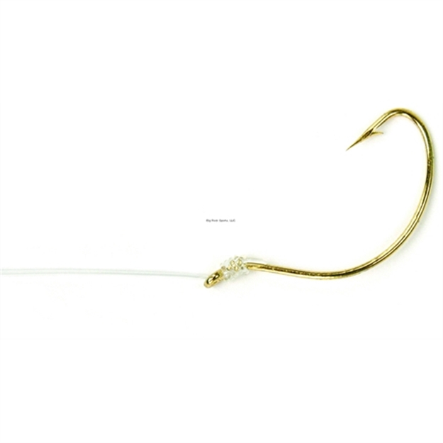 Picture of Sea Striker Snelled Hooks 6Pk Sz1 Gold Wide Gap, 12" Leader