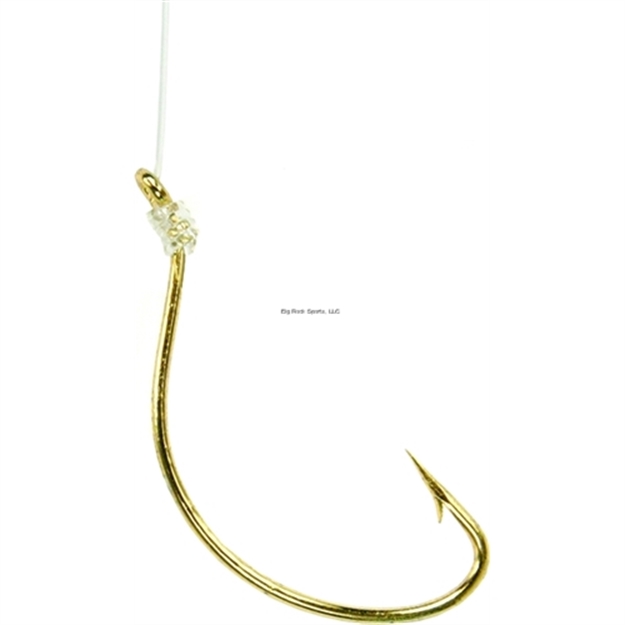 Picture of Sea Striker Snelled Hooks 6Pk Sz6 Gold Wide Gap, 12" Leader