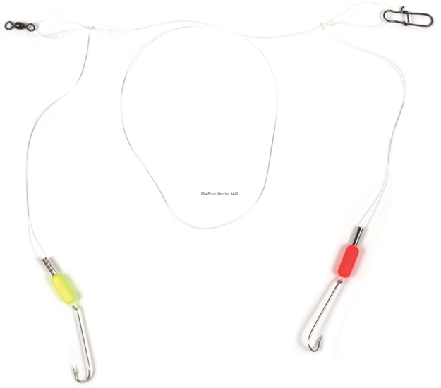 Picture of Sea Striker Spot/Whiting/Pompano Rig, #6 Pacific Bass Hooks, Red/Yellow Floats