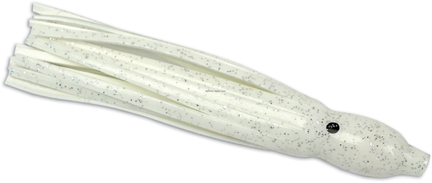 Picture of Sea Striker Squid Skirt With Eye, 3", White/Silver Flake, 5/Pack