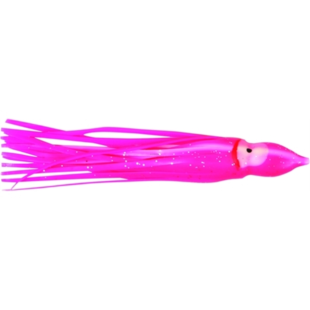 Picture of Sea Striker Squid Skirt With Eye, 4 1/2", Glow/Pink, 4/Pack