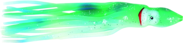 Picture of Sea Striker Squid Skirt With Eye, 4 1/2", Green/Glow/Blue, 4/Pack