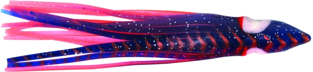 Picture of Sea Striker Squid Skirt With Eye, 4 1/2", Purple Stripe/Orange, 4/Pack