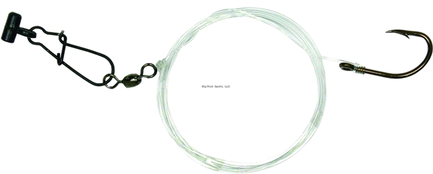 Picture of Sea Striker Striped Bass Eel Rig W/Sinker Slide, 6/0 Hook, 50 LB Mono