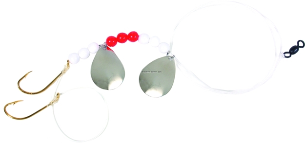 Picture of Sea Striker Striper Drift Rig, Two 3/0 Gold Beak Hooks, 60Lb Mono, Colorado Blades, 32" Overall