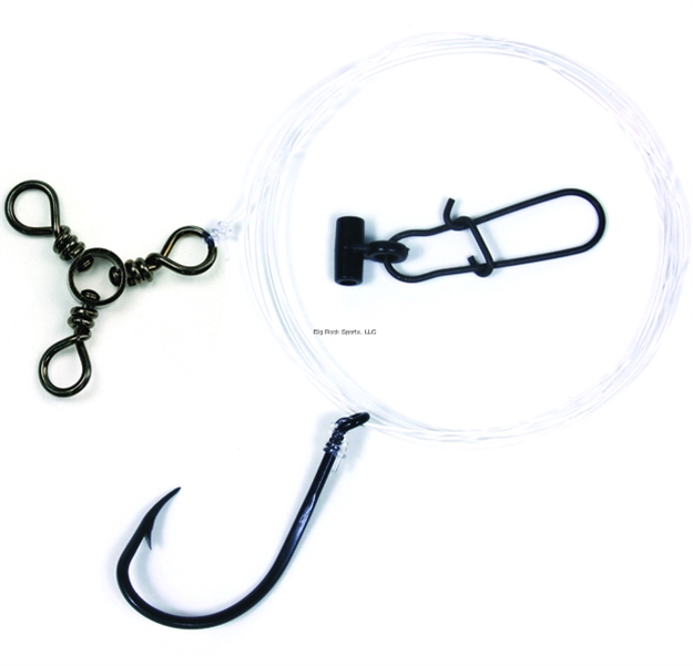 Picture of Sea Striker Striper Eel Rig, 7/0 Black Octopus Hook, 3-Way Swivel, Sinker Slide