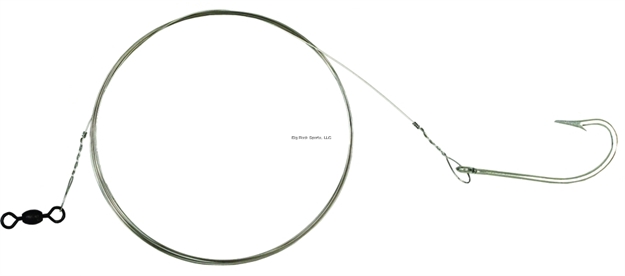 Picture of Sea Striker Tarpon Rig, 6' #7 Wire, 3407Ss-6/0 Hook, #5 Black Swivel