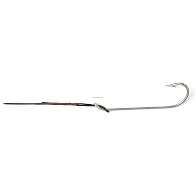 Picture of Sea Striker Wire Snelled Hooks 6Pk Sz3/0 Mustad Tinned, 8" Black Wire Leader