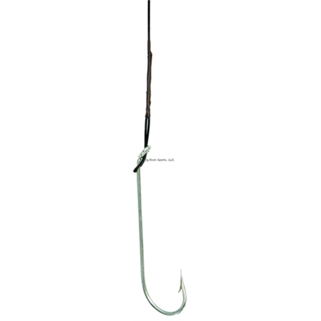 Picture of Sea Striker Wire Snelled Hooks 6Pk Sz6 Mustad Tinned, 8" Black Wire Leader