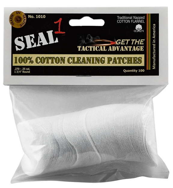 Picture of  Seal 1 1010 Cleaning Patches  270-35 Cal Cotton 1.75" 100 Per Pack 794504182705