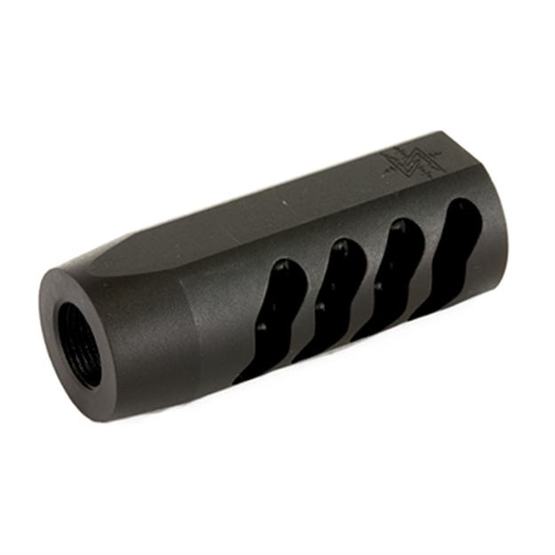 Picture of  Seekins Precision 0011510035 Atc Muzzle Brake Black Melonite 416R Stainless Steel With 1/2"-28 Tpi Threads For 223 Rem, 5.56X45mm Nato Ar-15 811452029187