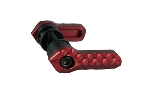 Picture of  Seekins Precision 0011580012 Safety Selector 60/90 Degree Red Anodized Aluminum Ambidextrous 811452029354
