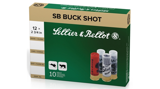 Picture of  Sellier & Bellot Sb12bse Hunting  12Gauge 2.75" 12Pellets 1 1/4Oz 00Buck Shot 10 Box/25 Case 754908533084