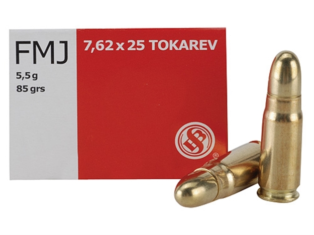 Picture of Sellier & Bellot Sb762tok Handgun  7.62X25mmtokarev 85Gr Full Metal Jacket 50 Per Box/30 Case 754908500017