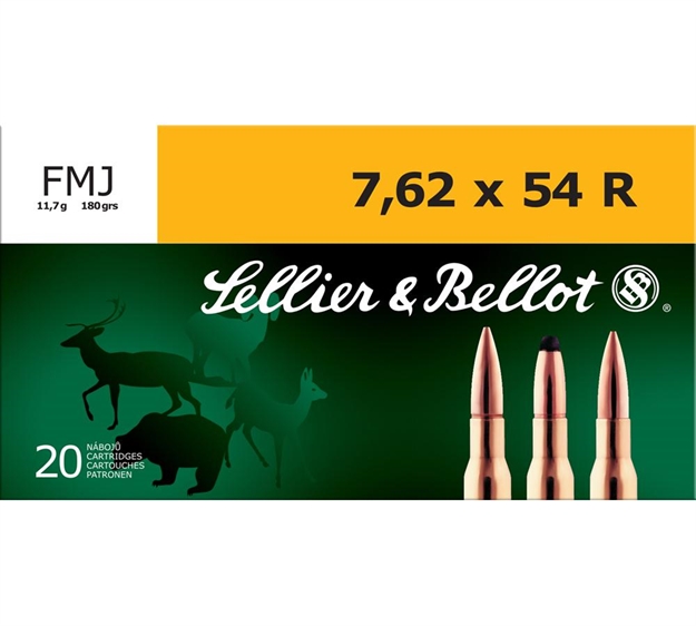 Picture of Sellier & Bellot Sb76254ra Rifle  7.62X54mmr 180Gr Full Metal Jacket 20 Per Box/20 Case 754908511785 -