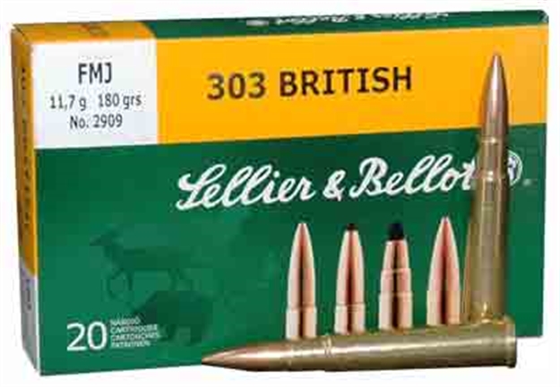 Picture of Sellier & Bellot Sb303a Rifle  303British 180Gr Full Metal Jacket 20 Per Box/20 Case 754908511792