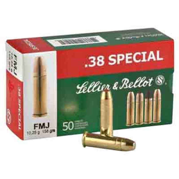 Picture of Sellier & Bellot Sb38p Handgun  38Special 158Gr Full Metal Jacket 50 Per Box/20 Case 754908500482