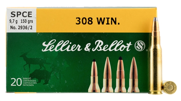 Picture of Sellier & Bellot 308 Winchester 168 GR Hptb 20/Bx SB308E