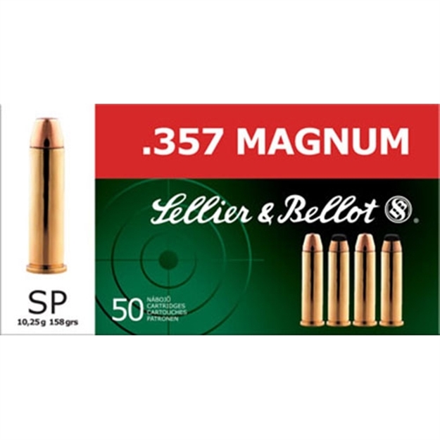 Picture of Sellier & Bellot Sb357b Handgun  357Mag 158Gr Soft Point 50 Per Box/20 Case 754908500468
