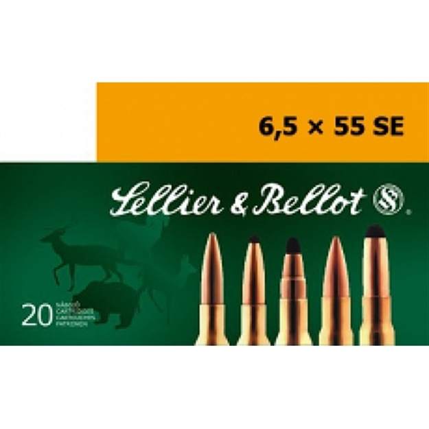Picture of  Sellier & Bellot Sb6555c Rifle  6.5X55swedish 140Gr Full Metal Jacket Boat Tail 20 Per Box/20 Case 754908511389