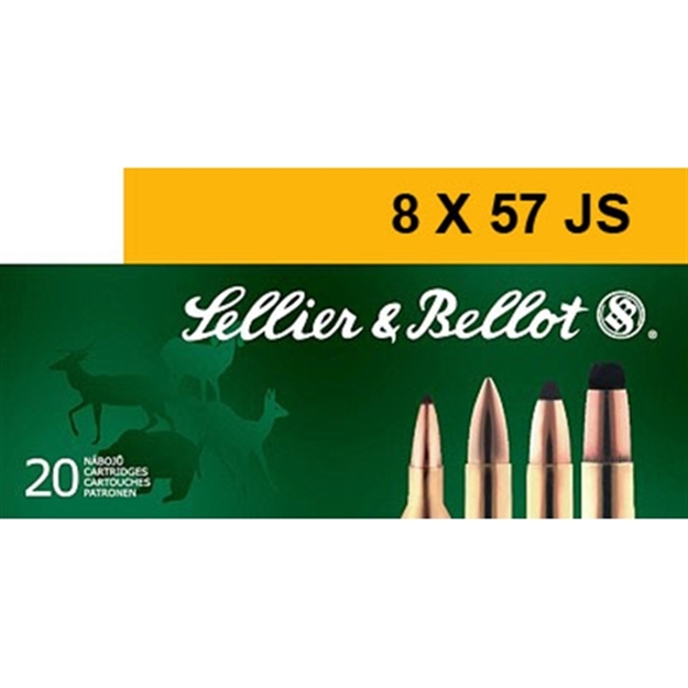 Picture of  Sellier & Bellot Sb857jrsa Rifle 8X57mm Jrs 196 GR Spce (Soft Point Cut-Through Edge) 20 Bx/ 20 CS 754908510603