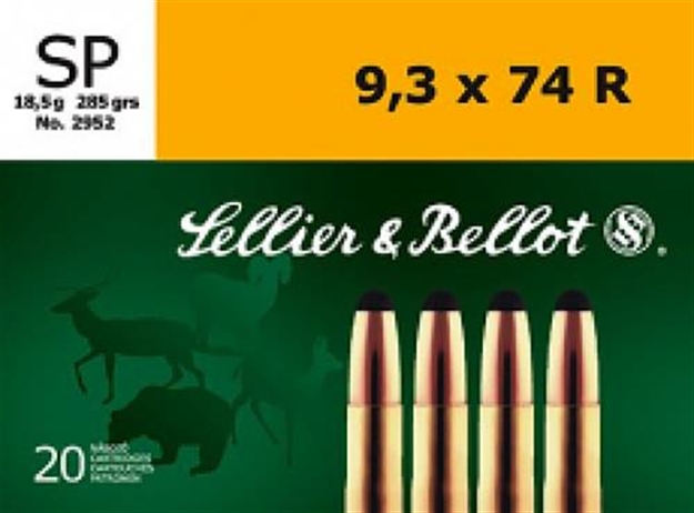 Picture of Sellier & Bellot Sb9374ra Rifle 9.3Mmx74r 285 GR Soft Point 20 Bx/ 18 CS