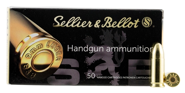 Picture of  Sellier & Bellot Sb9b Handgun  9Mmluger 124Gr Full Metal Jacket 50 Per Box/20 Case