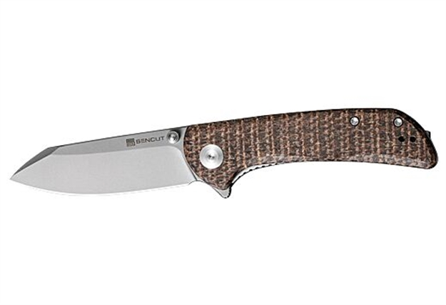 Picture of Sencut Knife Fritch 2.99" Brwn Micarta/Stonewash Liner Lock S220143 763416245914