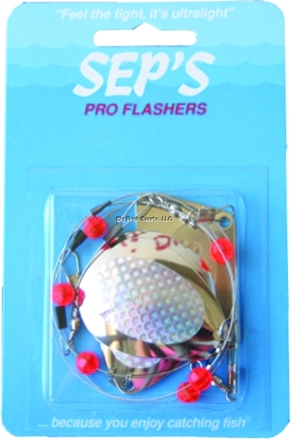 Picture of Sep's Pro Flasher, Colorado Blades, Large Silver/Silver Prism/Red Bead