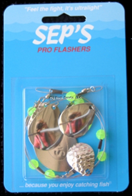 Picture of Sep's Pro Flasher, Colorado Blades, Small Silver/Chartreuse Bead