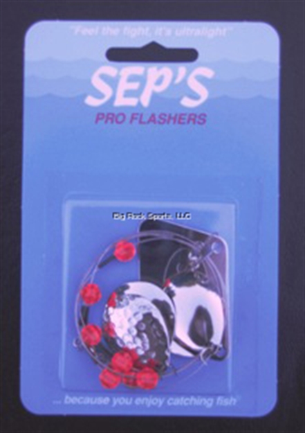 Picture of Sep's Pro Flasher Colorado Small Silver 4 Blade W/Red Bead